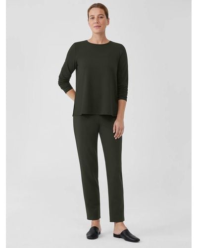 Eileen Fisher Washable Flex Ponte Pant - Green