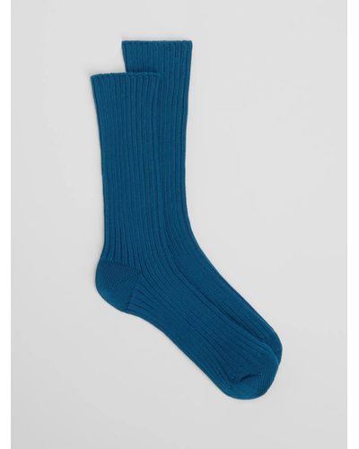 Eileen Fisher Cotton Ribbed Trouser Sock - Black
