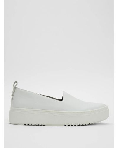Eileen Fisher Prosper Platform Sneaker In Leather - White