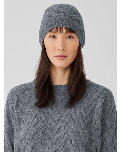 Eileen Fisher Cotton And Recycled Cashmere Hat - Gray