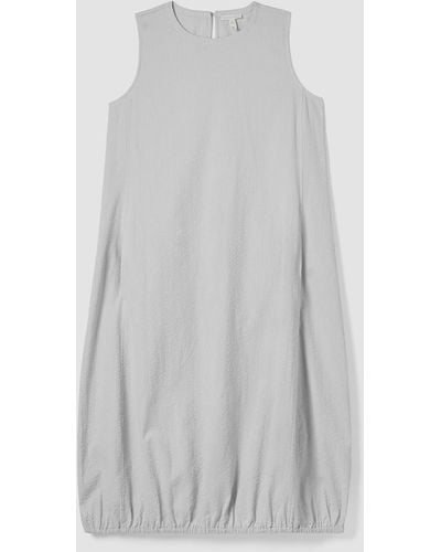 Eileen Fisher Organic Cotton Ripple Lantern Dress - White