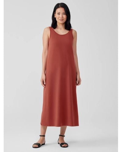 Eileen Fisher Jersey Knit Tank Dress - Red