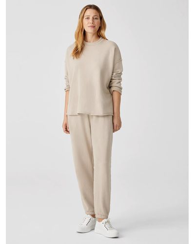 Eileen Fisher Organic Cotton French Terry Jogger Pant - Natural