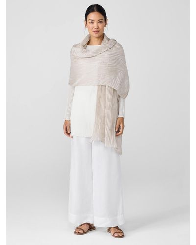 Eileen Fisher Whisper Silk Scarf - White