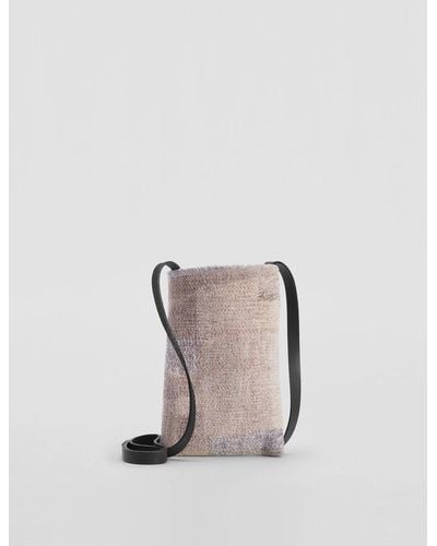 Eileen Fisher Waste No More Felted Phone Pouch - White