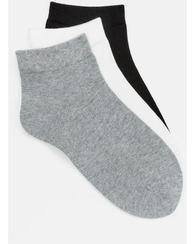Eileen Fisher Organic Cotton Ankle Sock 3-pack - Multicolor