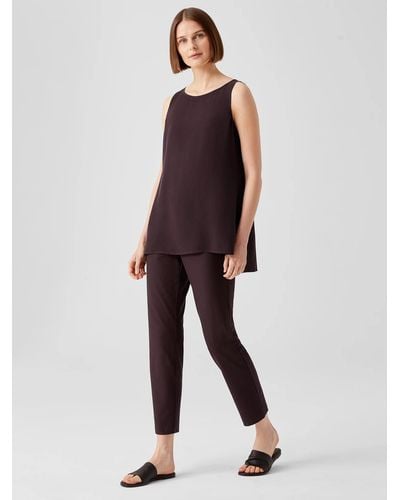 Eileen Fisher Washable Stretch Crepe Slim Ankle Pant - Multicolor