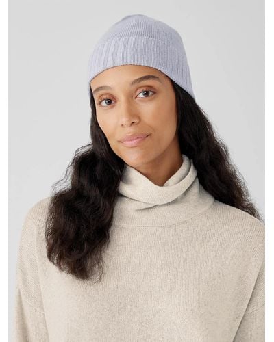 Eileen Fisher Cotton And Recycled Cashmere Hat - Black