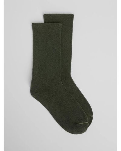 Eileen Fisher Loopy Terry Cotton Crew Sock - Green