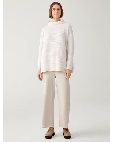 Eileen Fisher Peruvian Organic Cotton Blend Wide-leg Pant - White