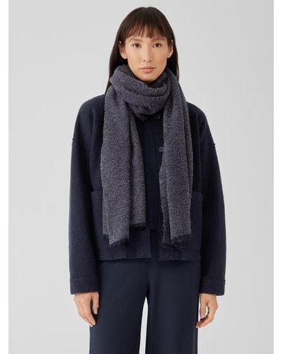 Eileen Fisher Fluffy Boucle Scarf - Blue