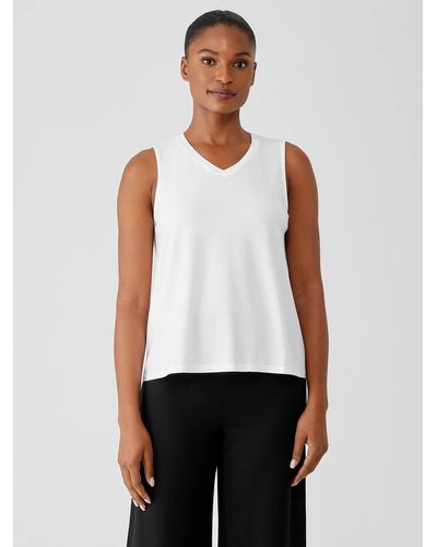 Eileen Fisher V Neck Tops for Women - Up to 69% off