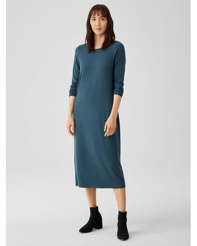 Eileen fisher blue dress cheap