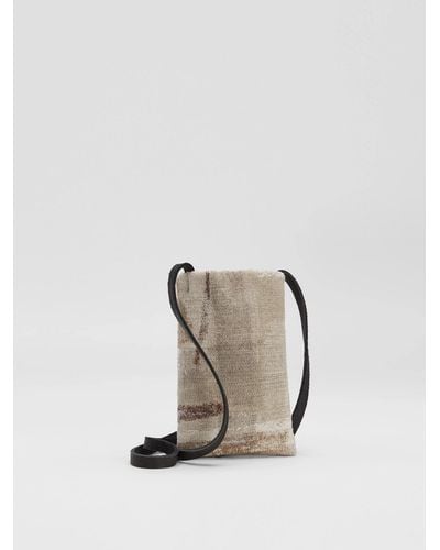 Eileen Fisher Waste No More Felted Crossbody Bag - Natural