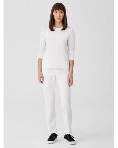 Eileen Fisher Organic Cotton Denim Slim Jean - White