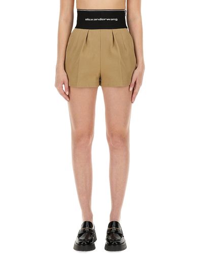 Alexander Wang Safari" Shorts With Logo - Natural