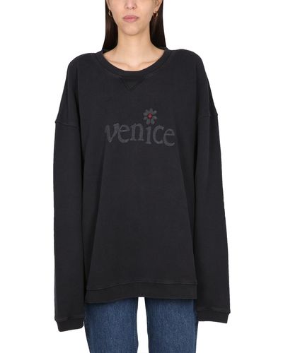 ERL Cotton Sweatshirt With Logo - Black