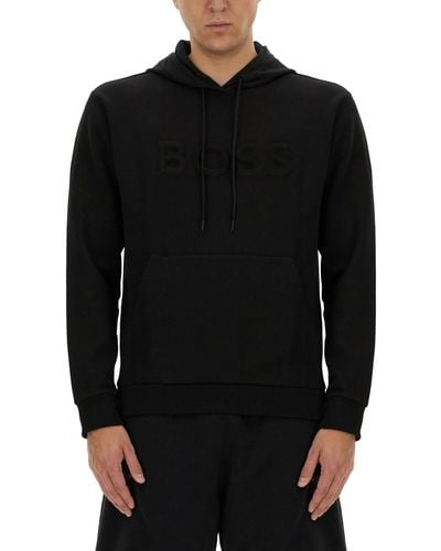 BOSS Sweatshirt With Logo - Black