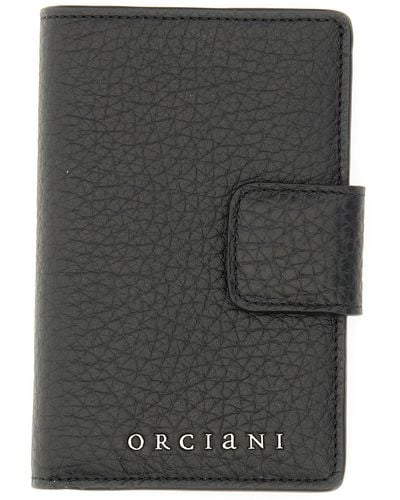 Orciani Leather Wallet - Gray