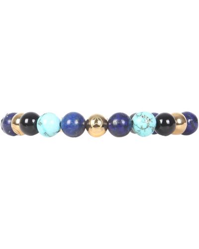 Northskull Bracelet With Multicolored Gems And Beads With Arrow - Multicolour