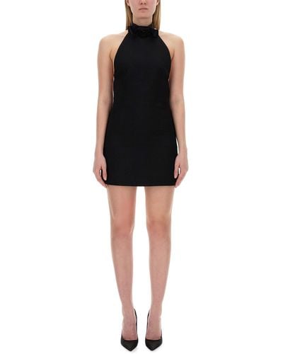 Dolce & Gabbana Short Dress With Neckline On Back - Black