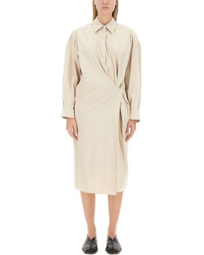 Lemaire Twisted Classic Collar Dress - Natural