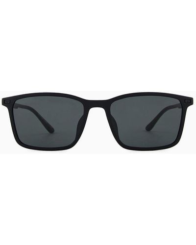 Emporio Armani Gafas De Sol De Forma Rectangular - Negro