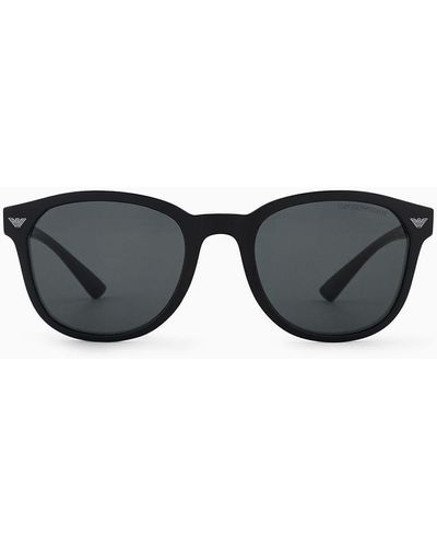 Emporio Armani Panto Sunglasses - Black
