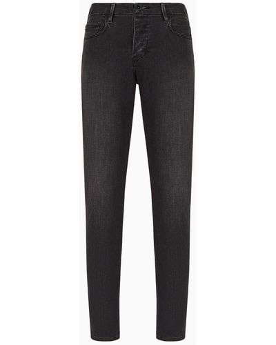 Emporio Armani Jean J11 Coupe Slim En Denim Extra Confortable - Noir