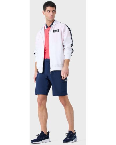 Emporio Armani Stretch-cotton Golf Club Polo Shirt - Pink