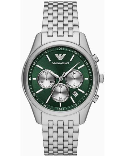 Emporio Armani Chronograph Stainless Steel Watch - Metallic