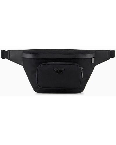 Emporio Armani Armani Sustainability Values Recycled Nylon Belt Bag - Black