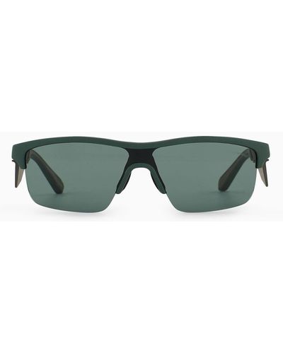 Emporio Armani Sonnenbrille Mit Unregelmäßig Geformter Fassung - Grün