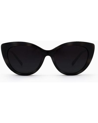 Emporio Armani Cat-eye Sunglasses With Interchangeable Lenses - Black
