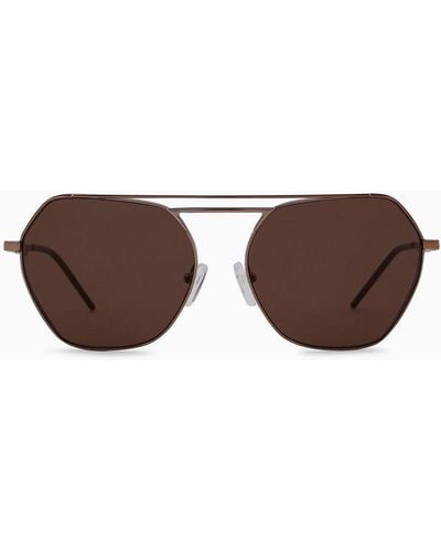 Emporio Armani Irregular-shaped Sunglasses - Brown