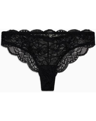 Virtual lace thong | EMPORIO ARMANI Woman