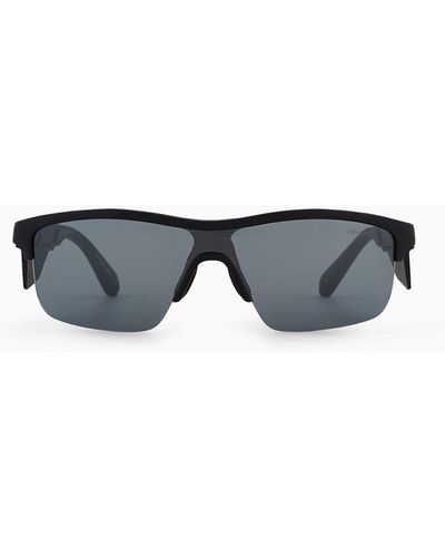 Emporio Armani Sonnenbrille Mit Unregelmäßig Geformter Fassung - Schwarz