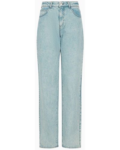 Emporio Armani Jeans In Denim Organico Misto Lyocell Sovratinto Sustainability Values Capsule Collection - Blu
