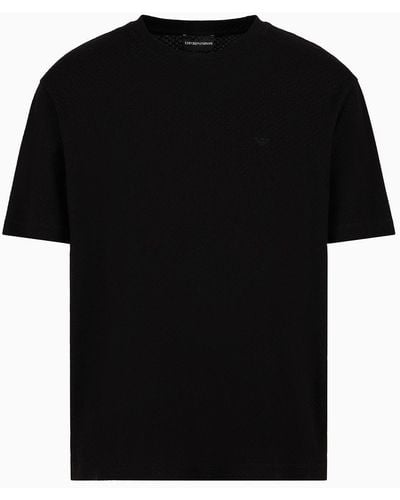 Emporio Armani Jacquard Jersey T-shirt - Black