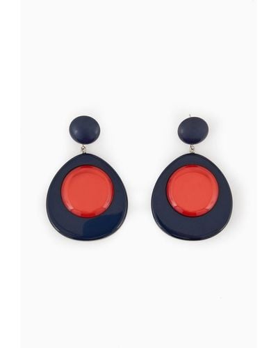 Emporio Armani Two-toned Pendant Earrings - Red