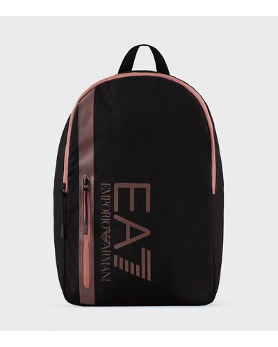 Emporio Armani Backpack With Oversized Logo - Multicolor