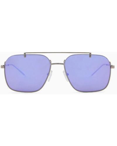 Emporio Armani Gafas De Sol Rectangulares - Azul