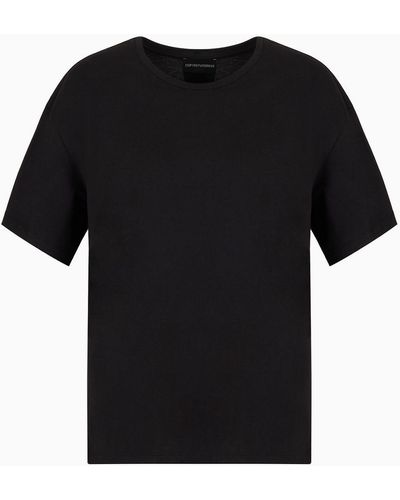 Emporio Armani Asv Supima-jersey T-shirt - Black