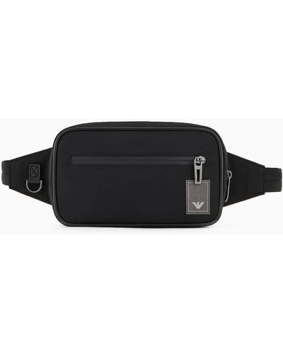 Emporio Armani Travel Essential Nylon Belt Bag - Black