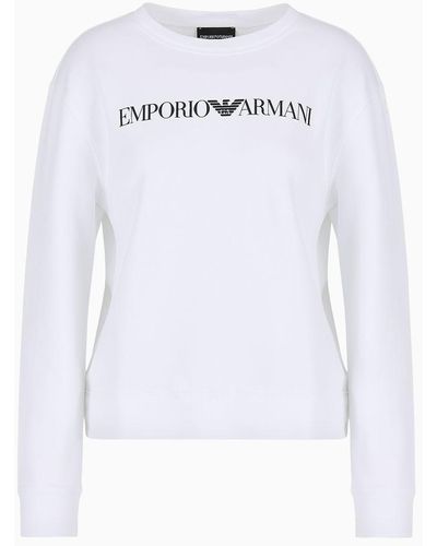 Emporio Armani Sweatshirts Ohne Kapuze - Weiß