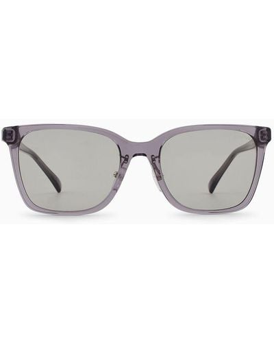 Emporio Armani Square Sunglasses Asian Fit - Grey