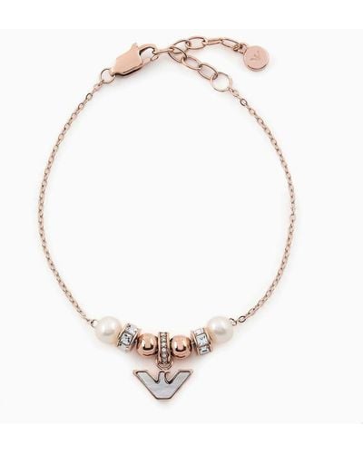 Emporio Armani White Mother Of Pearl Components Bracelet