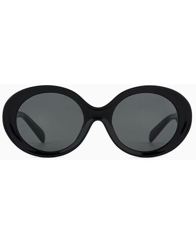 Emporio Armani Sonnenbrille Mit Ovaler Form - Schwarz