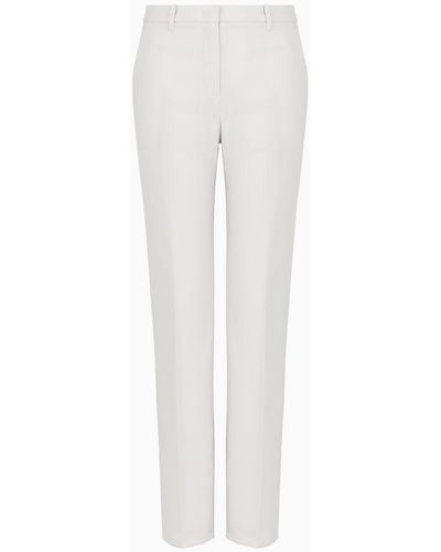 Emporio Armani Couture-hose In Slim Fit Aus Baumwollgemisch Mit Stretchanteil - Weiß