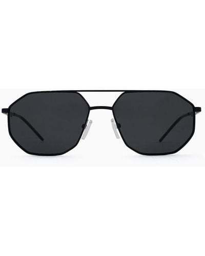 Emporio Armani Irregular-shaped Sunglasses - Black
